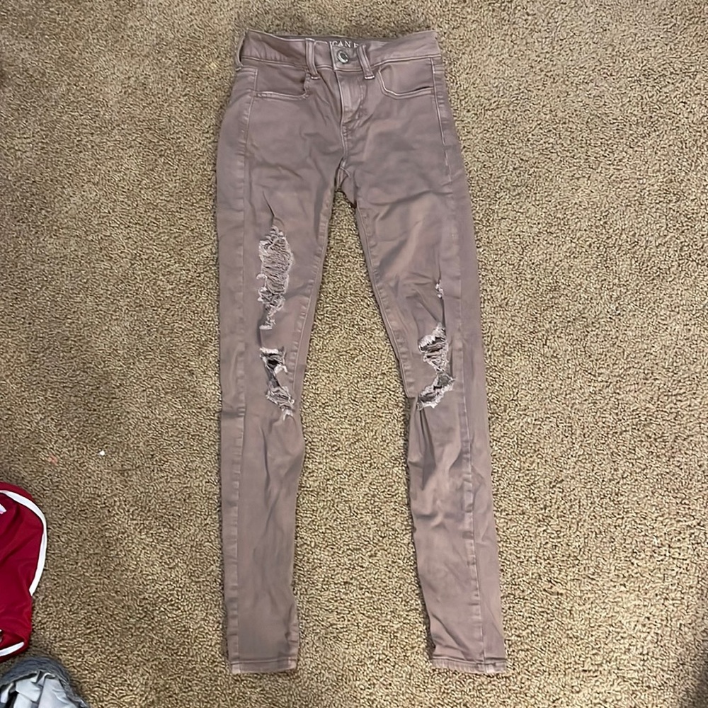 Ripped skinny jeans
